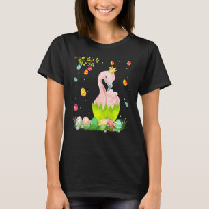 Womens Easter Day Costume Egg Graphic Vintage Flam T-Shirt