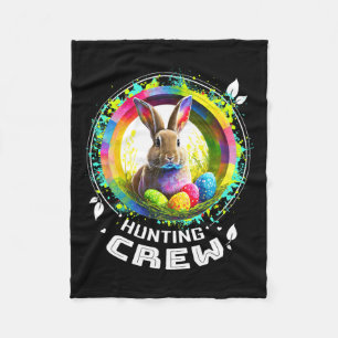 Womens Easter Shirt Matching Family Easter Egg Hun Fleece Blanket