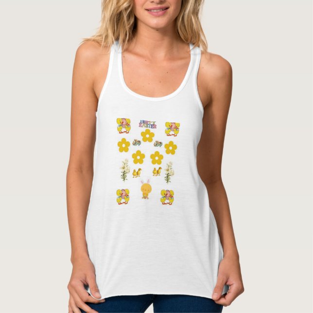 womens easter tank top shirt (Front)