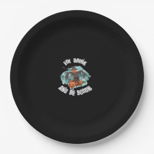 Womens Eat Drink And Be Scary Halloween  Paper Plate