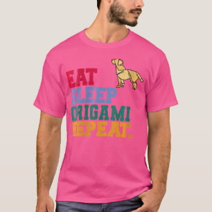 Womens Eat Sleep Origami Repeat Paper Folding Arti T-Shirt