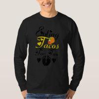 Womens Eating Tacos For Two Funny Pregnancy Announ