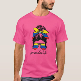 Womens Ecuador Life Ecuadorian Flag Pride Girl His T-Shirt