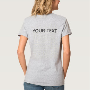 Womens Elegant T-Shirts Add Text Back Design