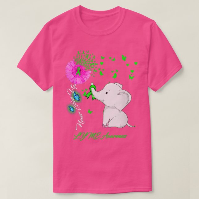 Womens Elephant LYME Awareness LYME Ribbon Gifts T-Shirt (Design Front)