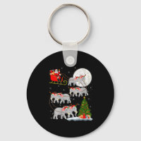 Womens Elephant Santa Sleigh Flying Funny Magical