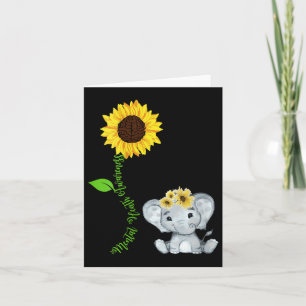 Womens Elephant Sunflower Mental Health Awareness Card