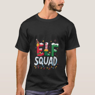 Womens Elf Family Christmas Matching Pajamas Xmas  T-Shirt