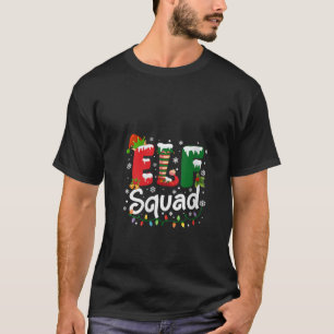 Womens Elf Squad Christmas Lights Matching Family  T-Shirt