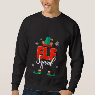 Womens Elf Squad  Family Matching Group Cute Chris Sweatshirt