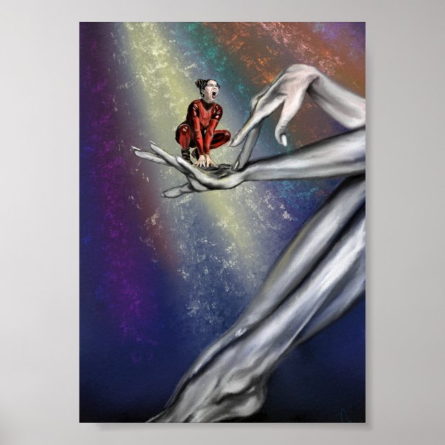 Women's Emotion Feeling Poster Print - Painting (Front)