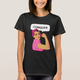 Women's Empowerment & Conquer Editable Text T-Shirt