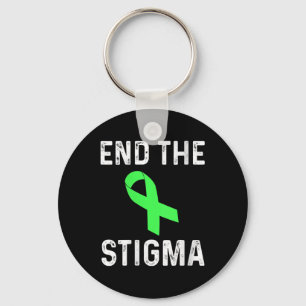 Womens End The Stigma Mental Health Awareness Gree Key Ring