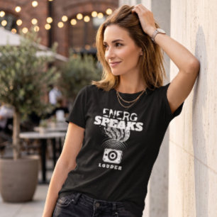 Women's Energy Speaks Louder Music Speaker Graphic T-Shirt