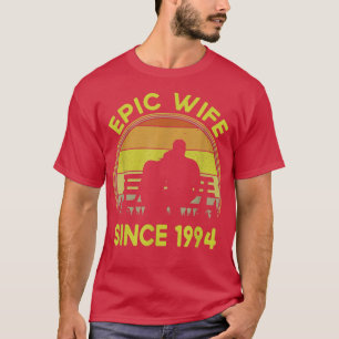 Womens Epic Wife Since 1994 28th Wedding Anniversa T-Shirt
