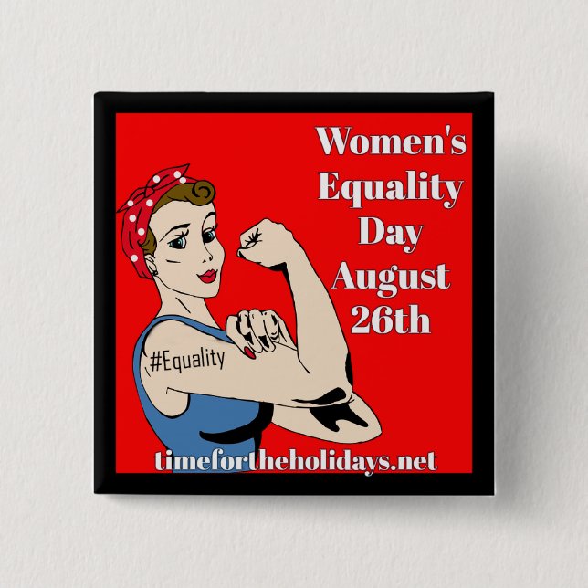 Women's Equality Day August 26th 15 Cm Square Badge (Front)
