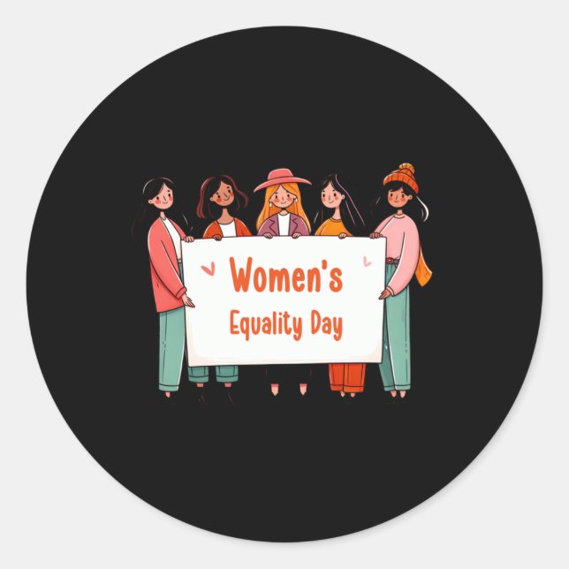 Women's Equality Day Equal Work For Equal Pay - Eq Classic Round Sticker (Front)