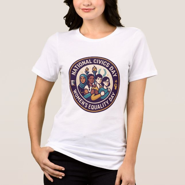 Women's Equality Day, Torch of Liberty Tri-Blend Shirt (Front)