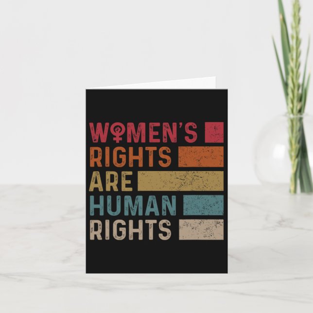 Women's Equality Rights Are Human Rights 2  Card (Front)