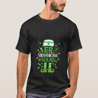 Womens ER Nurse Shenanigans Squad Emergency Room S T-Shirt