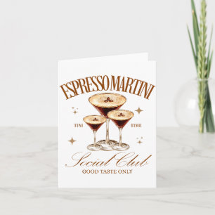 Womens Espresso Martini Social Club Drinking Tail Card