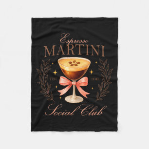 Womens Espresso Martini Social Club Drinking Tail  Fleece Blanket