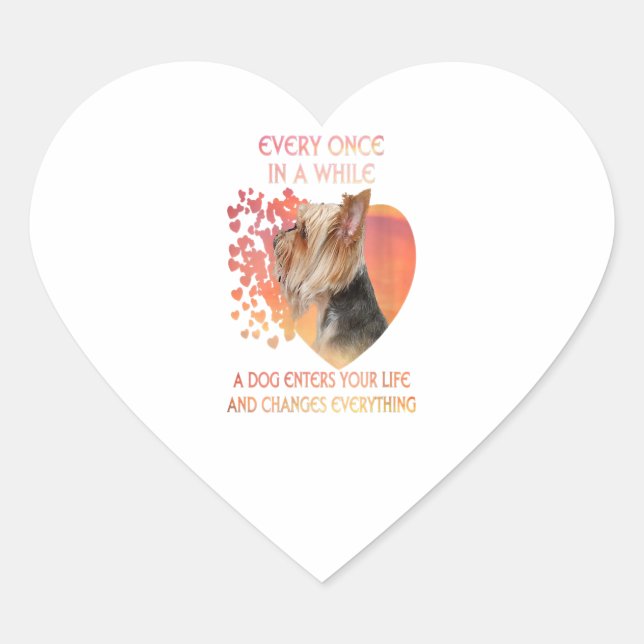 Womens Every Once In A While A Dog Gift Heart Sticker (Front)