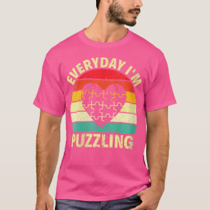 Womens Everyday I'M Puzzling Puzzle Jigsaw Puzzle T-Shirt