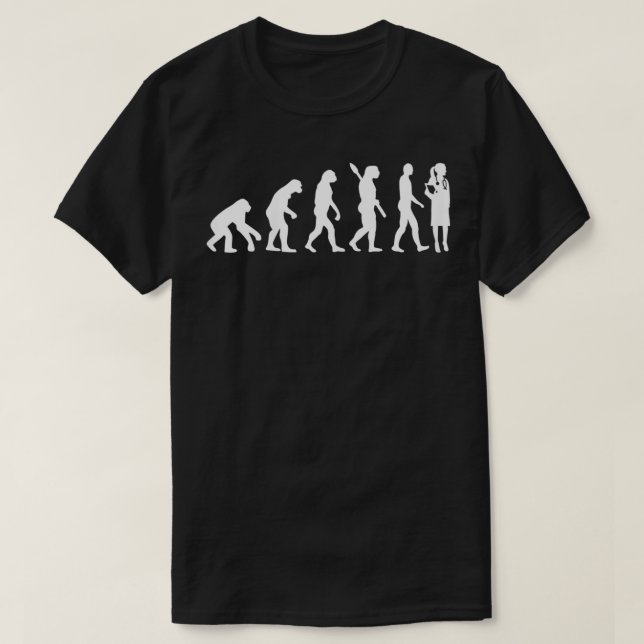 Womens Evolution female doctor  T-Shirt (Design Front)