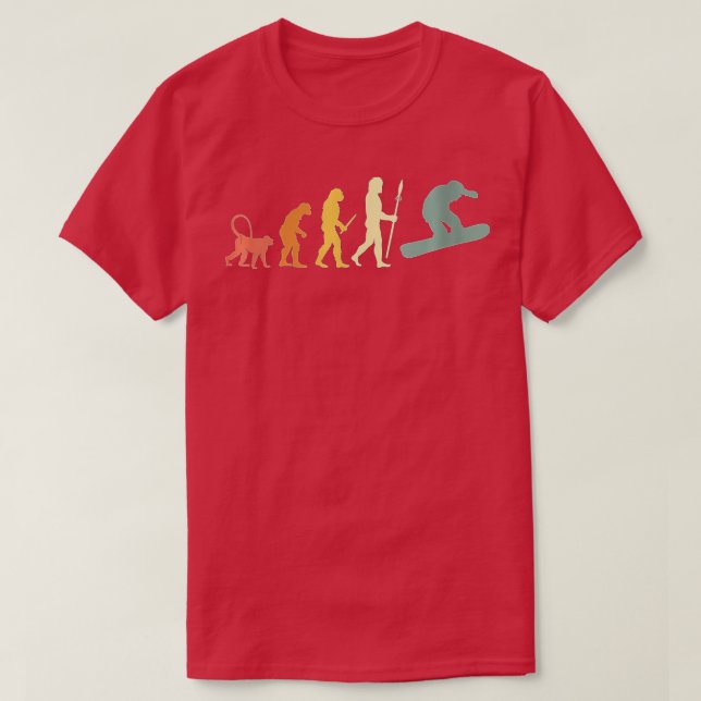 Womens Evolution of Snowboarding  T-Shirt (Design Front)