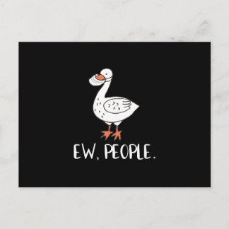 Womens Ew People Funny Duck Face Mask Announcement Postcard
