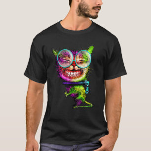 Womens Ew People Meowy Cat  Colourful T-Shirt