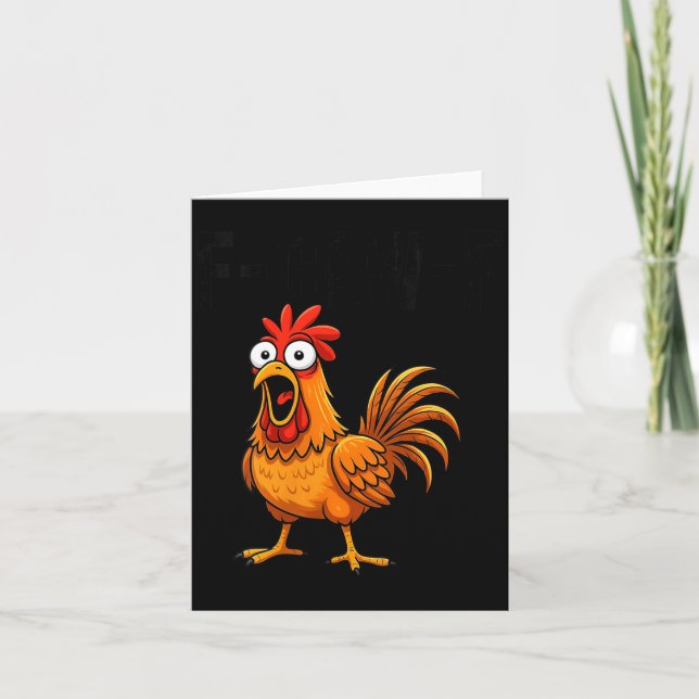 Womens F-caw-f Funny Chicken Humor F-caw-f Quote R Card (Front)