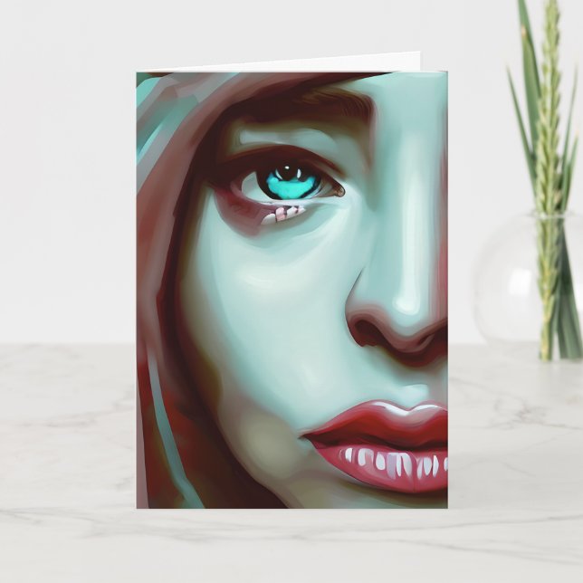 Women's Face | AI Generated Art Card (Front)