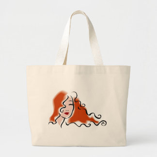 Women's Face Design Large Tote Bag