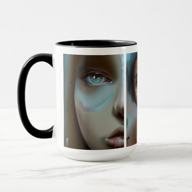 Women's Faces AI Generated Art Mug (Left)