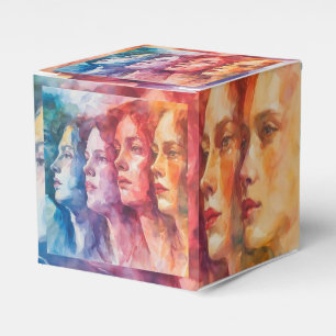 Women's Faces - Watercolor Painting Favour Box