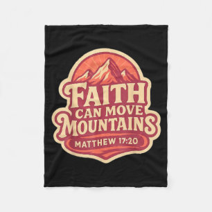 Womens Faith Can Move Mountains Bible Verse Quote Fleece Blanket