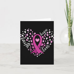 Womens Faith Hope Love Breast Cancer Awareness N  Card