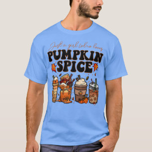 Womens Fall Coffee Pumpkin Spice Latte Iced Warm A T-Shirt