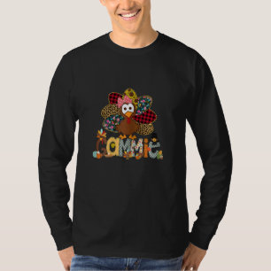 Womens Fall Turkey Gammie Thanksgiving Doodle G T-Shirt