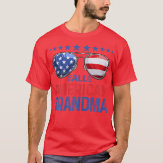 Womens Family Matching Sunglusses All American Gra T-Shirt