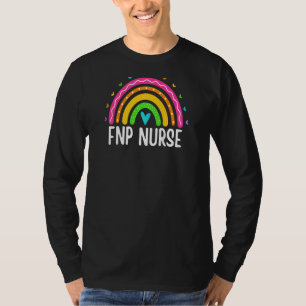 Womens Family Nurse Practitioner Rainbow Fnp Nurse T-Shirt