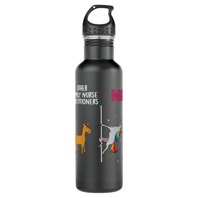 Womens Family Nurse Practitioner Unicorn Others Yo 710 Ml Water Bottle (Front)