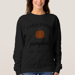Womens Farm Fresh Pumpkins Autumn Fall Thanksgivin Sweatshirt