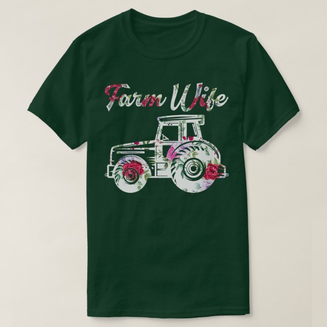 Womens Farm Wife Farmer Farming Tractor Farmers Wi T-Shirt (Design Front)