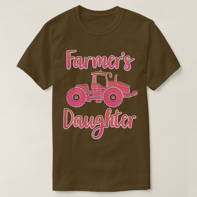 Womens Farmer's Daughter  Farm Girl Tractor Lover  T-Shirt (Design Front)