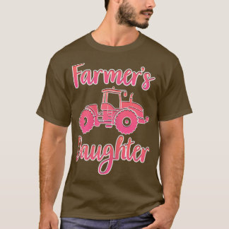 Womens Farmer's Daughter  Farm Girl Tractor Lover  T-Shirt