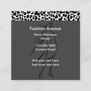Women's Fashion Apparel Theme Business Cards