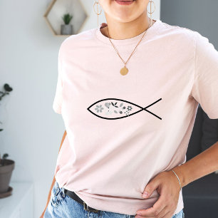 Women's Fashion Ayasha Fish Logo Pink Womens T-Shirt